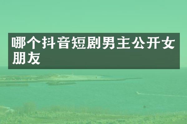 哪个抖音短剧男主公开女朋友