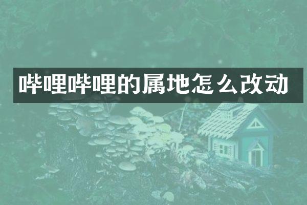 哔哩哔哩的属地怎么改动