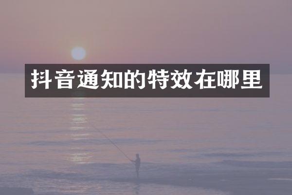 抖音通知的特效在哪里