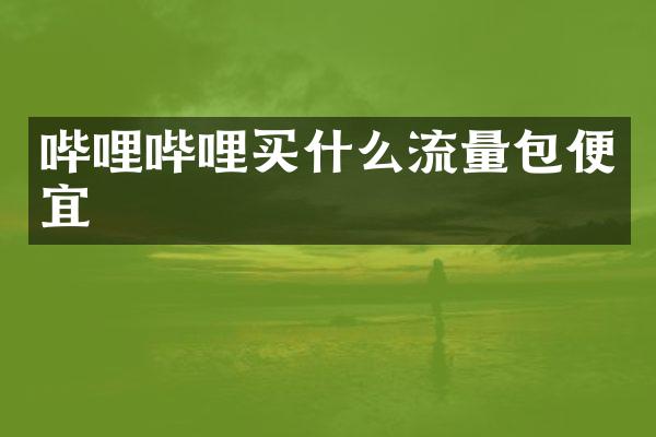 哔哩哔哩流量包便宜