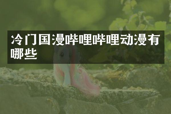 冷门国漫哔哩哔哩动漫有哪些
