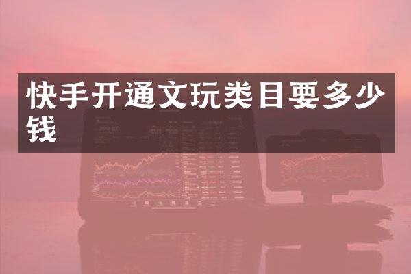 快手开通文玩类目要多少钱
