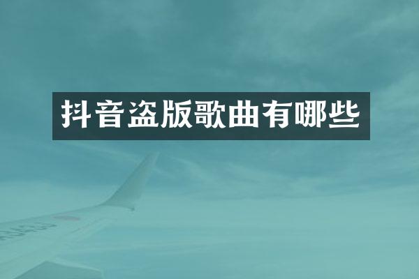 抖音歌曲有哪些