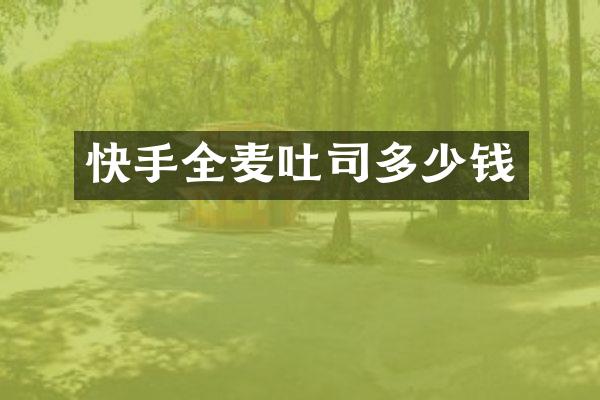 快手全麦吐司多少钱