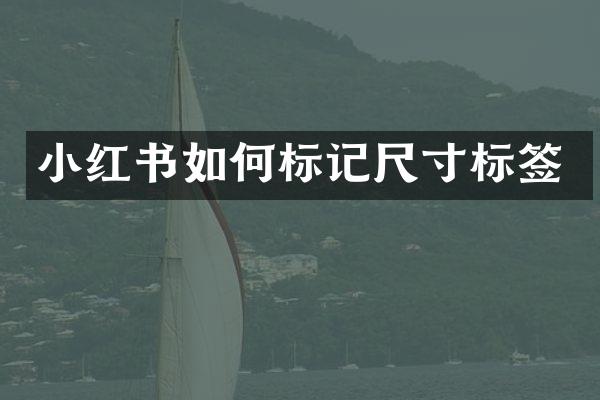 小红书如何标记尺寸标签