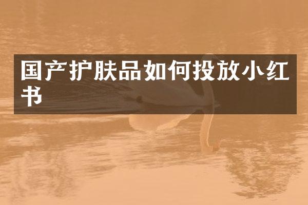 国产护肤品如何投放小红书