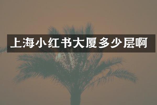 上海小红书大厦多少层啊