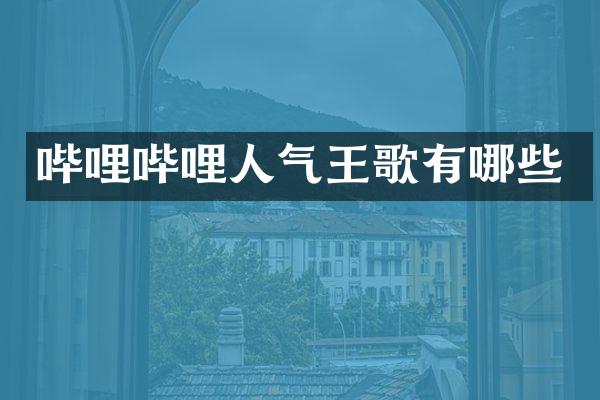 哔哩哔哩人气王歌有哪些