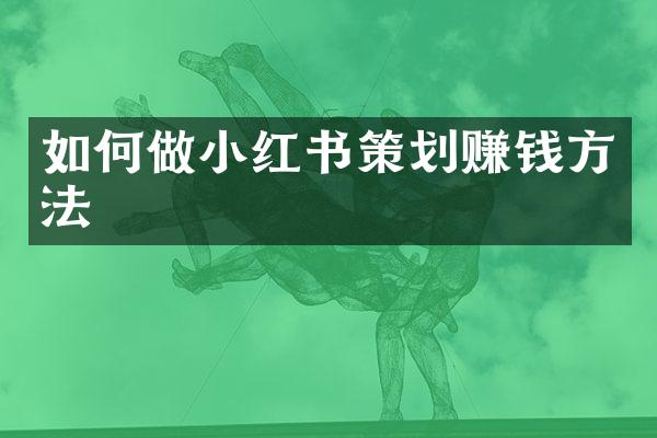 如何做小红书策划赚钱方法