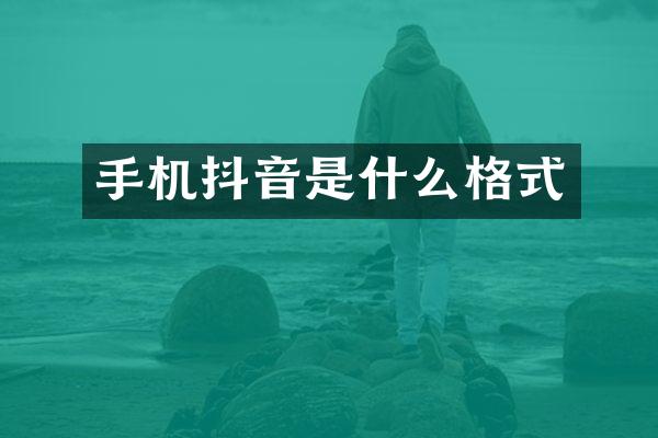 手机抖音是什么格式