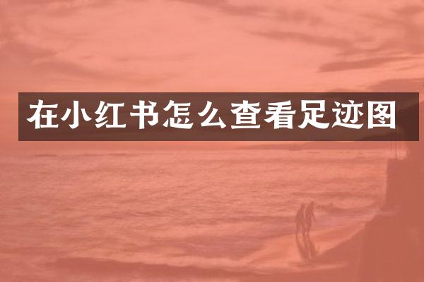在小红书怎么查看足迹图