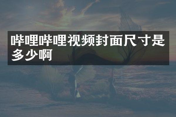 哔哩哔哩视频封面尺寸是多少啊