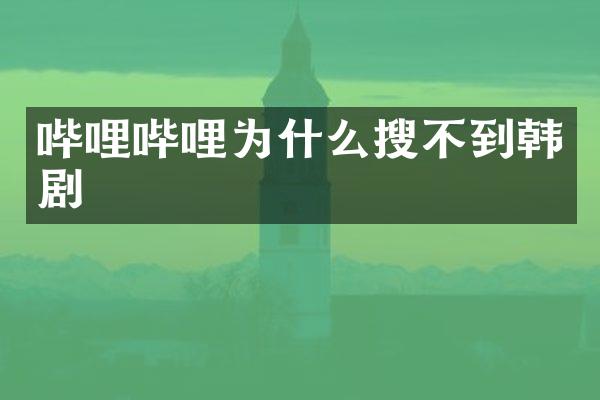哔哩哔哩为什么搜不到韩剧