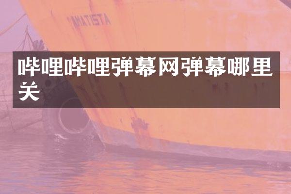 哔哩哔哩弹幕网弹幕哪里关
