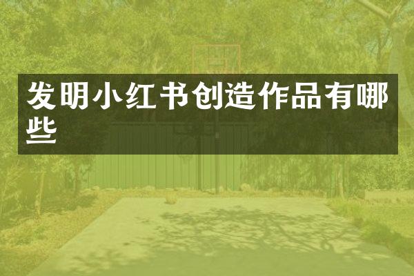 发明小红书创造作品有哪些