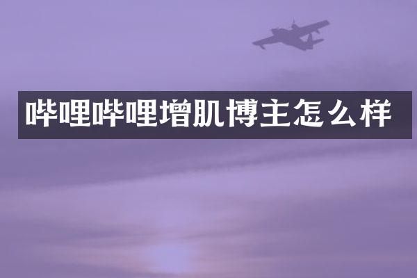 哔哩哔哩增肌博主怎么样