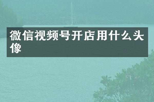 微信视频号开店用什么头像