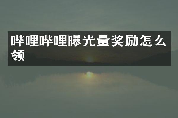 哔哩哔哩曝光量奖励怎么领