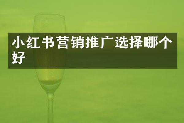 小红书营销推广选择哪个好