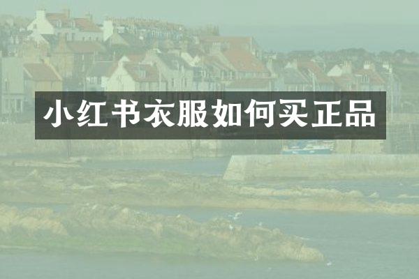 小红书衣服如何买正品