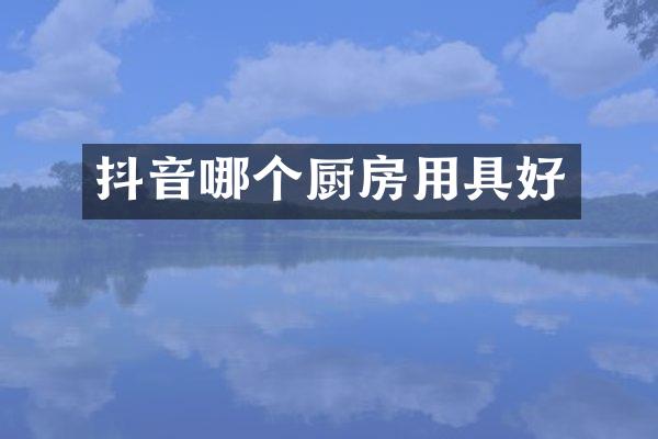 抖音哪个厨房用具好