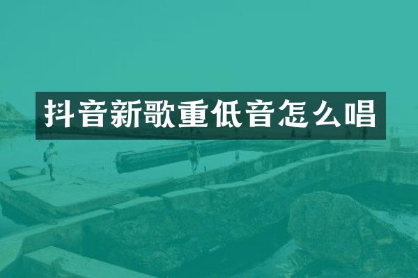 抖音新歌重低音怎么唱