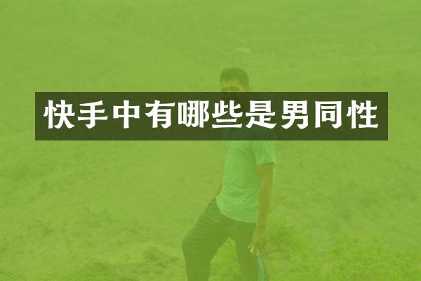 快手中有哪些是性