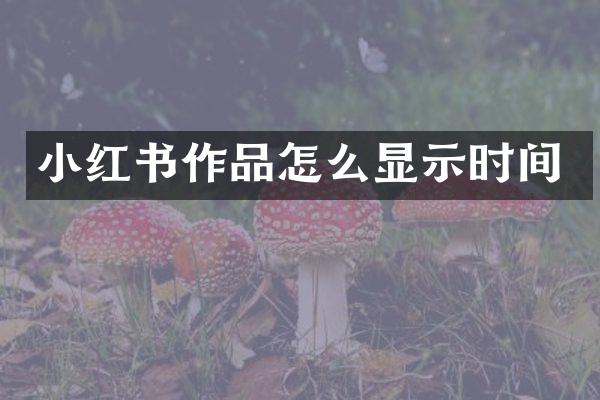 小红书作品怎么显示时间
