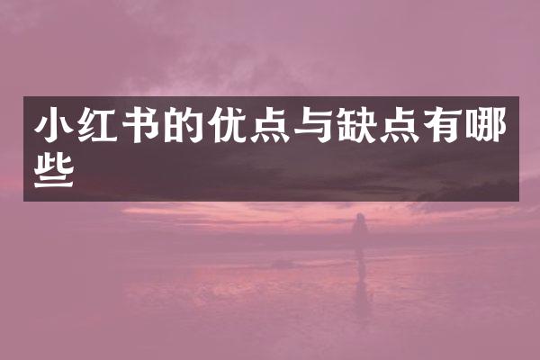 小红书的优点与缺点有哪些