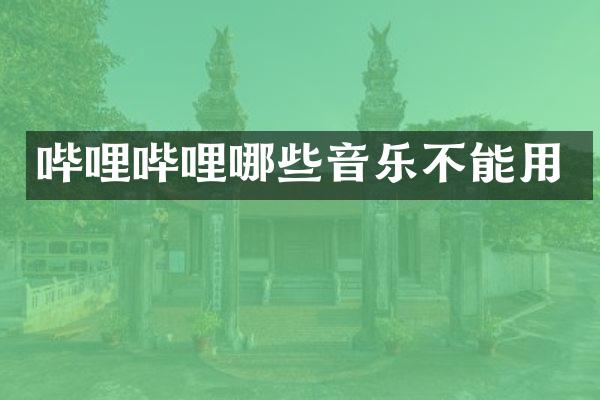 哔哩哔哩哪些音乐不能用