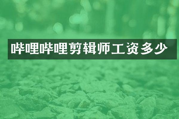 哔哩哔哩剪辑师工资多少