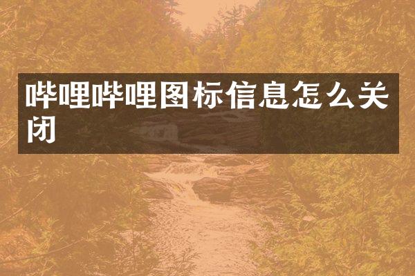 哔哩哔哩图标信息怎么关闭