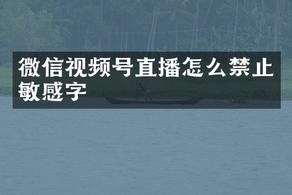 微信视频号直播怎么禁止敏感字