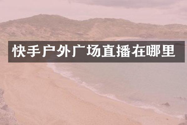 快手户外广场直播在哪里
