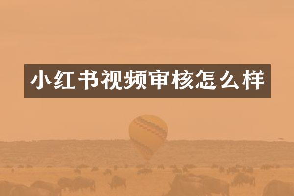 小红书视频审核怎么样
