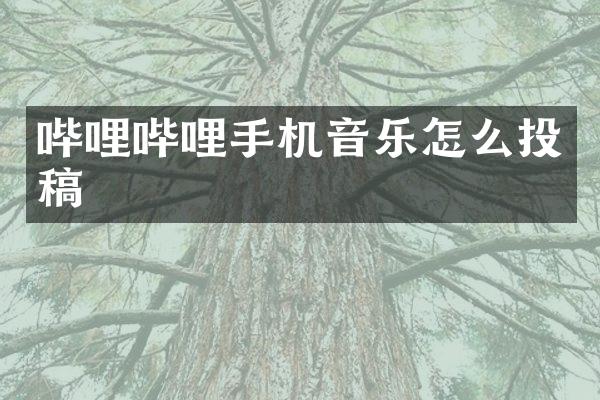 哔哩哔哩手机音乐怎么投稿