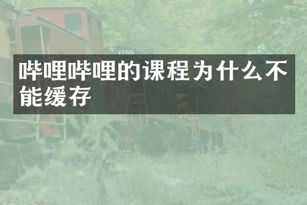 哔哩哔哩的课程为什么不能缓存