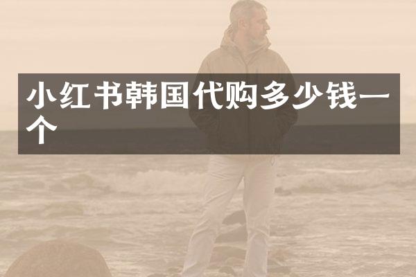 小红书韩国代购多少钱一个