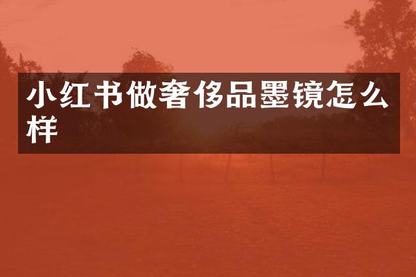小红书做奢侈品墨镜怎么样