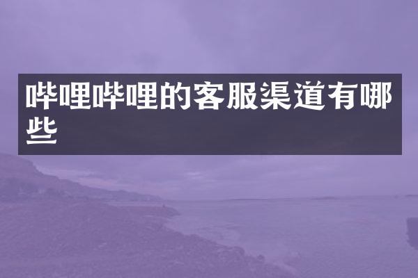哔哩哔哩的客服渠道有哪些