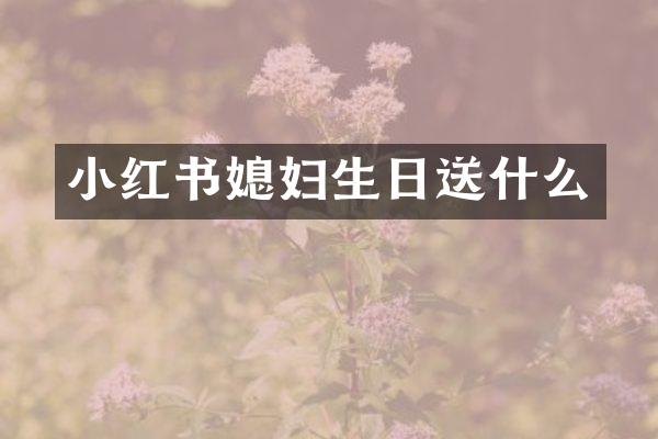 小红书媳妇生日送什么