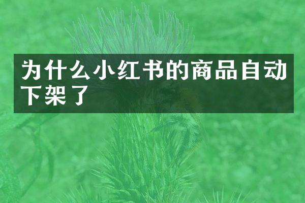 为什么小红书的商品自动下架了