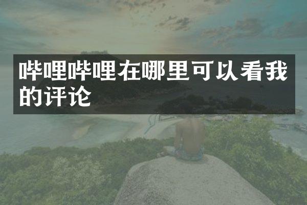 哔哩哔哩在哪里可以看我的评论