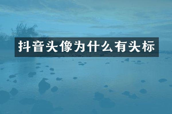 抖音头像为什么有头标
