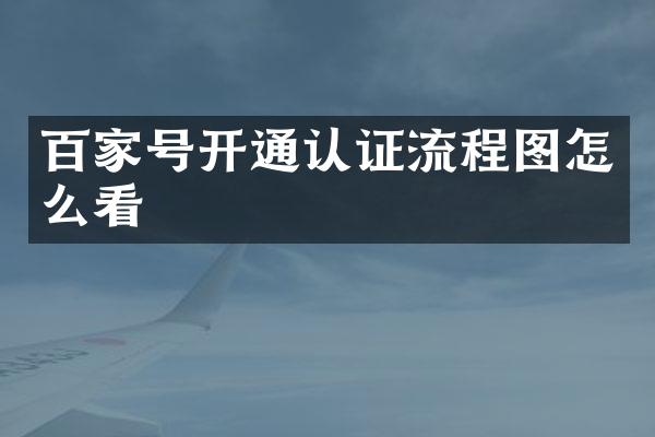 百家号开通认证流程图怎么看