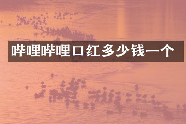 哔哩哔哩口红多少钱一个