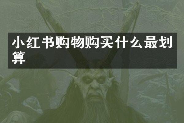 小红书购物购买什么最划算