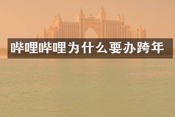哔哩哔哩为什么要办跨年