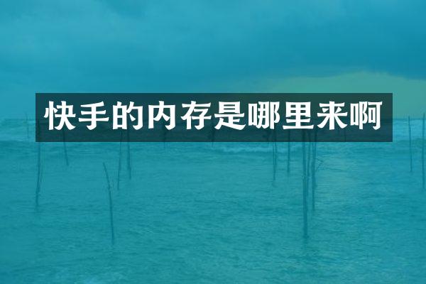 快手的内存是哪里来啊