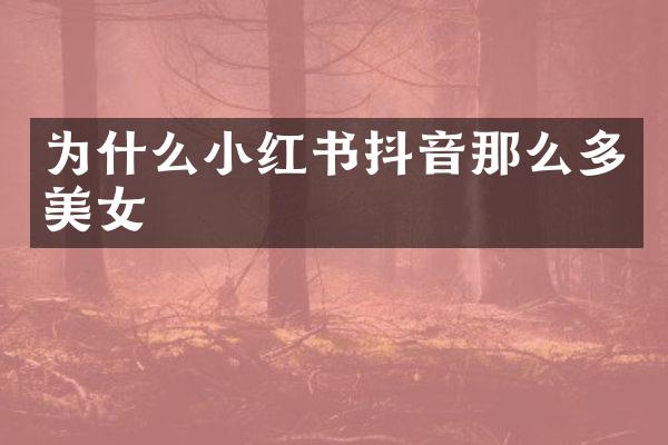 为什么小红书抖音那么多